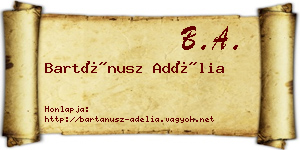 Bartánusz Adélia névjegykártya